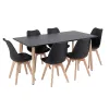 Silla 150 6+1 étkező garnitúra fekete-fekete