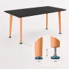 Silla 150 cm szögletes étkezőasztal fekete