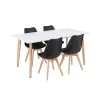 Silla 150 4+1 étkező garnitúra fehér-fekete