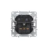 Nova csatlakozóaljzat USB csatlakozóval szürke
