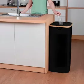Szelektív palackgyűjtő 100l fekete
