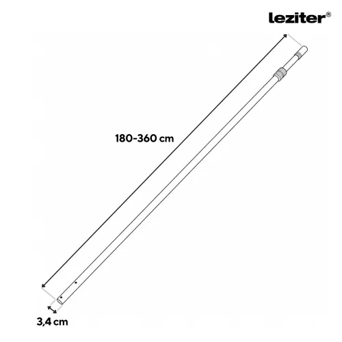 Teleszkópos rúd medence tisztító hálóhoz LMTH-01 2x180 cm, 0,8 mm, ezüst
