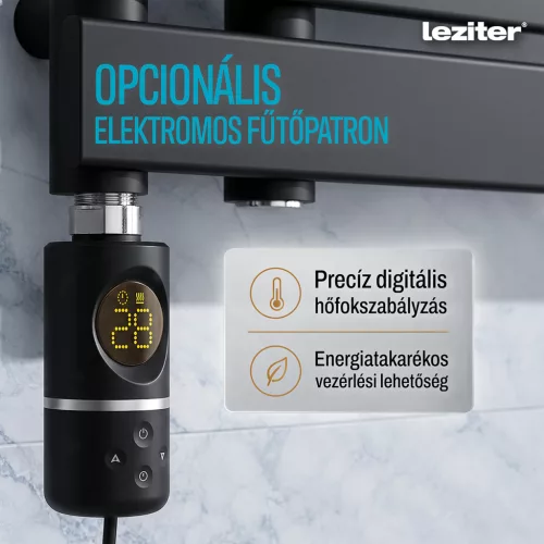 Solaro Design törölközőszárító radiátor 1000x500 mm fekete