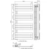 Solaro Design törölközőszárító radiátor 1200x600 mm fekete