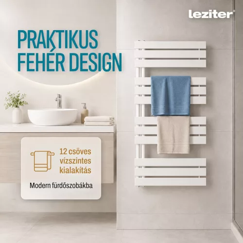 Solaro Design törölközőszárító radiátor 1200x600 mm fehér