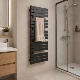   Solaro Design törölközőszárító radiátor 1400x500 mm fekete