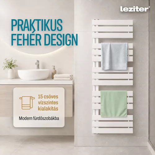Solaro Design törölközőszárító radiátor 1400x500 mm fehér