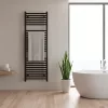 Egyenes törölközőszárító radiátor 1200x500 mm fekete