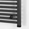 Egyenes törölközőszárító radiátor 1200x600 mm fekete
