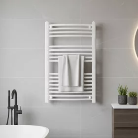 Íves törölközőszárító radiátor 1000x600 mm fehér