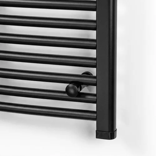 Íves törölközőszárító radiátor 1200x600 mm fekete