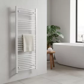 Íves törölközőszárító radiátor 1400x600 mm fehér