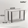 Riona 120 cm szögletes üveg étkezőasztal