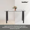 Riona 120 cm szögletes üveg étkezőasztal