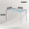 Ezra 120 cm szögletes üveg étkezőasztal