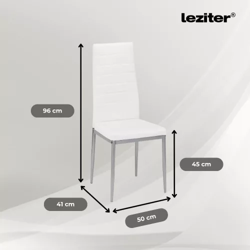 Mabel 4+1 étkező garnitúra fehér-szürke
