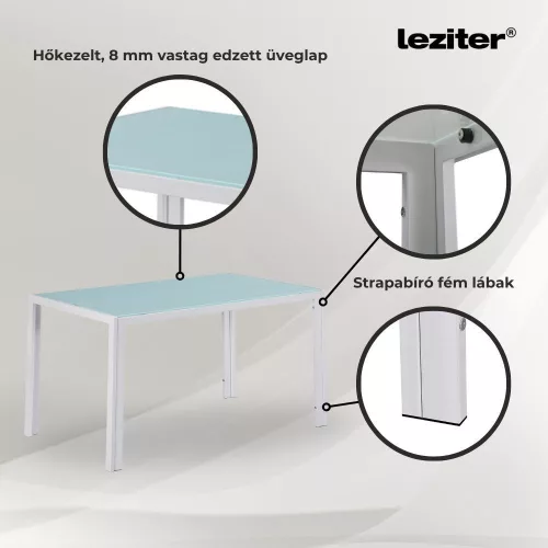 Mabel 4+1 étkező garnitúra fehér-szürke