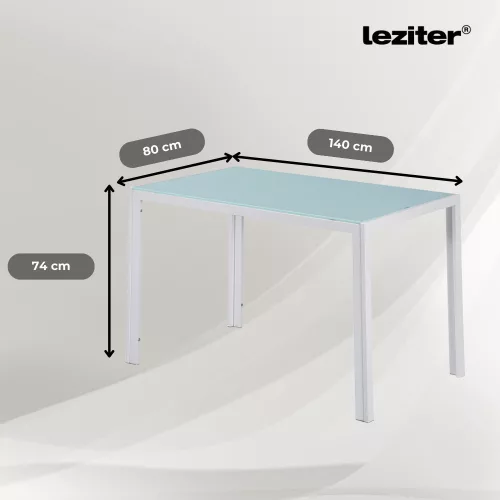 Mira 6+1 étkező garnitúra fehér-fekete