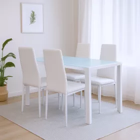Liana 4+1 étkező garnitúra fehér