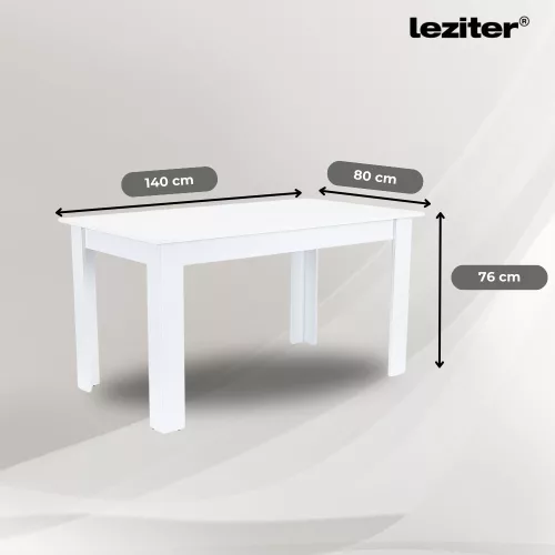 Leon 6+1 étkező garnitúra fehér-fekete