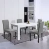 Leon 4+1 étkező garnitúra fehér-szürke