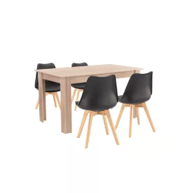 Zara 4+1 étkező garnitúra fekete-sonoma tölgy