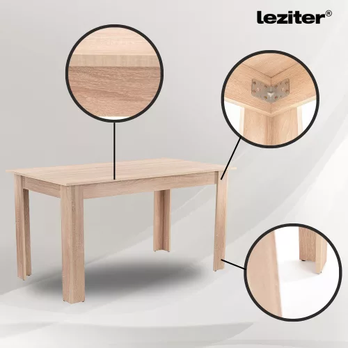 Zara 6+1 étkező garnitúra fekete-sonoma tölgy