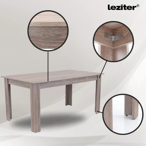 Lola 6+1 étkező garnitúra fekete-yorki tölgy