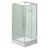 Polo White II 90x90 cm szögletes fehér hátfalas zuhanykabin zuhanytálcával