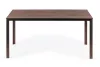 6 személyes kerti asztal 156x78 cm polywood barna