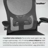 Flexo ergonomikus irodai forgószék deréktámasszal