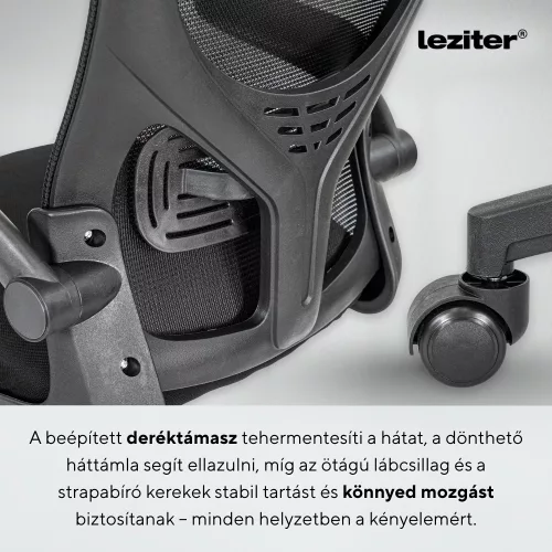 Flexo ergonomikus irodai forgószék deréktámasszal