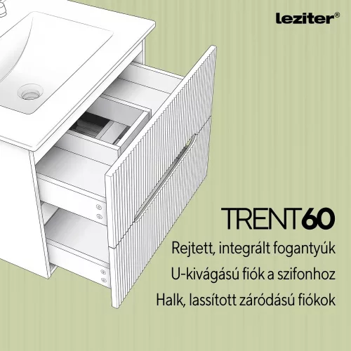Trent 60 alsó szekrény mosdóval