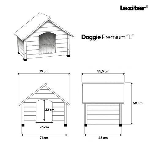 Doggie Premium hőszigetelt kutyaház "L"