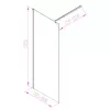 Walker 80x195 cm Walk in zuhanyfal