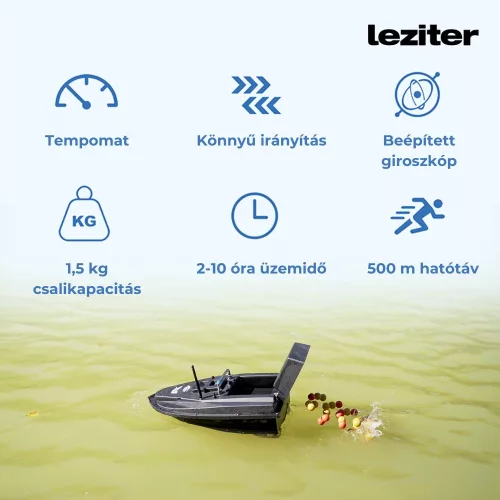 Etetőhajó X1 GPS+4G hátrakidobós fekete