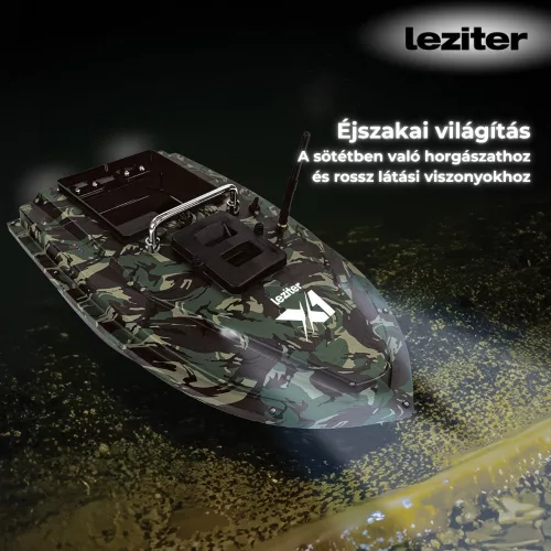 Etetőhajó X1 hátrakidobós terepmintás zöld