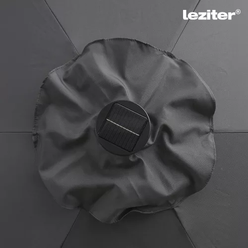Solari kerti napernyő led lámpával szürke 300 cm