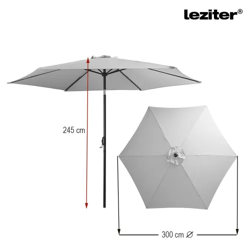 Solari kerti napernyő piros 300 cm