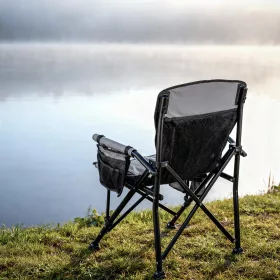   Leziter Premium fűthető karfás horgász szék pohártartóval szürke