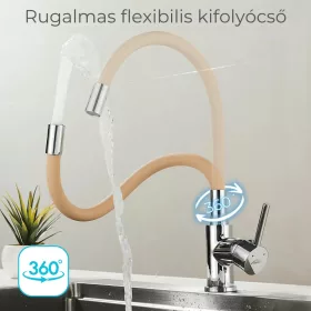   Corin álló mosogató csaptelep flexibilis kifolyócsővel bézs