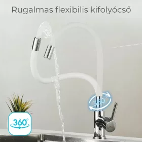   Corin álló mosogató csaptelep flexibilis kifolyócsővel fehér
